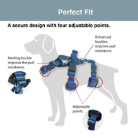 Harnais anti-évasion pour chien, respirant, réglable, réfléchissant, anti-évasion, avec sangle supplémentaire pour chiens de taille moyenne à grande