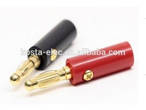 שחור + אדום 4.0mm זהב מצופה הלחמה בננה מחבר - Product Image 2