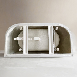 Baignoire intégrée sans soudure en acrylique minimaliste moderne, baignoire de trempage pour la maison, salle de bain, adultes, hôtel, maison d'hôtes, baignoire autoportante complète - Product Image 4