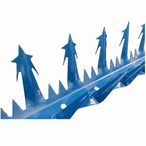 <span class=keywords><strong>ลวด</strong></span>หนามเคลือบผงเหล็กชุบสังกะสีแบบแหลมติดผนังมีหนามแหลมติดผนังป้องกันการปีนมีความปลอดภัยสูง - Product Image 1