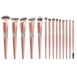 Brush Set Maquiagem Private Label Profissional Luxo Preço Vegan E Qualidade Pincéis De Maquiagem Com Bolsa De Transporte