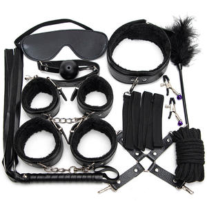 Groothandel 10 Stks/set Speelgoed Volwassen Spel Sm <span class=keywords><strong>Bondage</strong></span> <span class=keywords><strong>Gear</strong></span> Fixatie, Handboeien Tepel Klem Zweepkraag Erotische Speelgoedkit Voor Koppels - Product Image 3