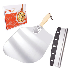 Pala para <span class=keywords><strong>Pizza</strong></span> Plegable con Mango de Madera, Espátula de Aluminio para <span class=keywords><strong>Pizza</strong></span> de 12 Pulgadas, Pala Metálica para <span class=keywords><strong>Pizza</strong></span> con Cortador - Product Image 6