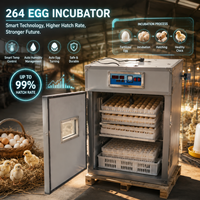 264 œufs vente chaude automatique couveuse à œufs batterie couveuse à œufs