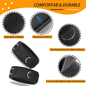 Accessoires d'entraînement de <span class=keywords><strong>musculation</strong></span> réglables Gym Fitness Loop Legs Sangle rembourrée Cuissardes - Product Image 3
