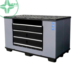 Cao cấp tái sử dụng không thấm nước nhiệt bằng chứng Stackable nhựa hậu cần <span class=keywords><strong>container</strong></span> HDPE + PP miệng núi lửa Pallet tay áo hộp - Product Image 1