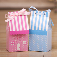 Boîte à bonbons en papier de style européen pour bébé, boîte cadeau de mariage