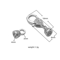 Nouvel Arrivage Fermoirs Mousquetons de Luxe en Argent Sterling 925 pour Bijoux, Accessoires de Bracelet 8mm et Colliers DIY