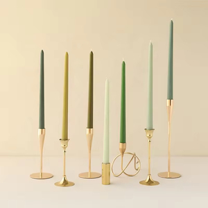 Luxury Gradient Color 4pcs Pack Long Taper <b>Candles</b> for Wedding Reception and Romantic <b>Dinner</b> Decor - Product Image 2