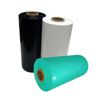 500/750mm vert/blanc herbe foin balle Wrap Silage Wrap Film pour Grain