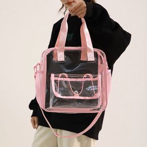 Outdoor Travel Beach PVC Tote Bags Single Shoulder Sling Bag Waterproof Transparent Hand Bag - Product Image 4