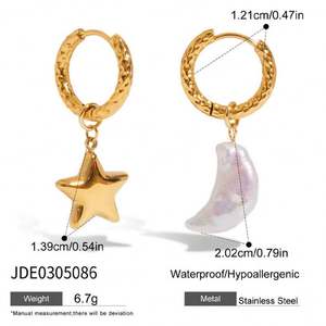 ชุดเครื่องประดับชุบทอง 18k คุณภาพสูง สำหรับผู้ชายและผู้หญิง ผลิตจากสแตนเลสสตีล 316L กันน้ำและไม่หมอง ขายส่งตามแบรนด์ รับสั่งทำ - Product Image 5