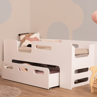 Lits superposés en bois CT9, style antique, en bois massif, lit traîneau pour chambre à coucher, OEM