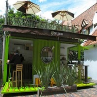 Conteneur de cuisine en extérieur, pour restaurant pré-alimentaire, kiosque mobile, design de café