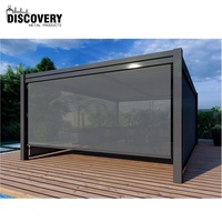 3x3 3x6 Aluminium Stahl Pergola mit Glasdach abdeckung und wasserdichter Struktur für Garten-oder Pools chirm