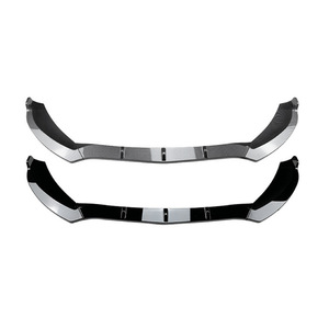 Splitter avant Amp-Z pour Mercedes-Benz Classe C W205 S205, finition mate effet carbone noir piano - Product Image 2
