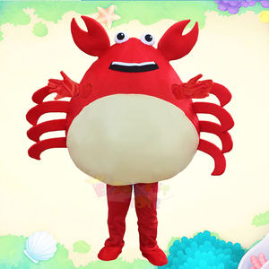 Costume de mascotte de crevettes et crabes de dessin animé Ocean World, le mieux noté, pour performance scénique et fête, accessoire de scène, crevettes d'anime océaniques en vente - Product Image 1