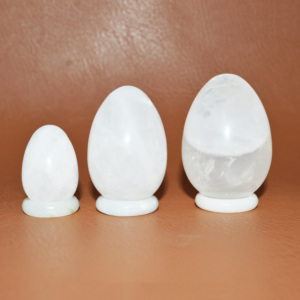 Juego de 3 Piezas de Huevos Yoni de Jade Tallados de Alta Calidad, Bolas de Masaje de Cristal para Mujeres, Ejercicios de Kegel, Entrenamiento Muscular - Product Image 1