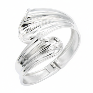 Braccialetti di moda incernierati in rodio placcato elegante Design del braccialetto per le donne - Product Image 2