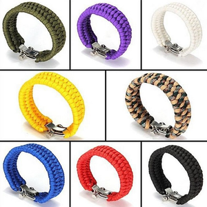 Pulsera de Paracord, Pulsera de Supervivencia para Senderismo, Camping y Escalada, con Grillete de Acero Inoxidable, Paracord de 7 Hilos - Product Image 1