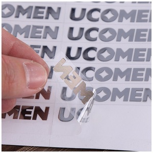 Tùy chỉnh in kim loại UV chuyển nhãn <span class=keywords><strong>3D</strong></span> vàng Logo Nickel thương hiệu Vinyl tách cao cấp bao bì cho nhãn tùy chỉnh - Product Image 3