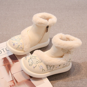 2025 ragazze Hanfu inverno cotone Casual stivali da neve in velluto antico con la faccia di cavallo per studenti bambina in stile Guofeng - Product Image 6