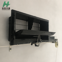 Grille d'aération latérale en plastique anti-oiseaux pour poulailler, fenêtre de ventilation pour élevage de poulets de chair