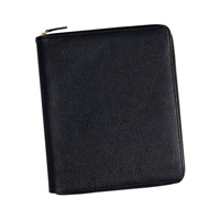 Casing Tablet Pelindung Motif Kulit Leci PU Khusus untuk iPad dengan Portofolio Dokumen Ber-resleting