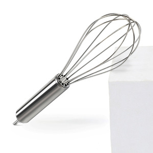 Stainless Steel Egg Beater Set 3 Piece Spring Handle Whisk For Baking Mixing Cream And Eggs - Product Image 2