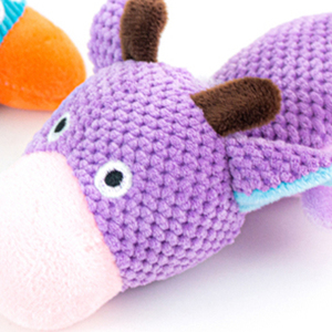 Jouet pour animaux de compagnie en tissu doux et rembourrage synthétique Screaming Cow Duck YM4024 20*12 CM Jouet en peluche avec un design de canard ou de vache - Product Image 2