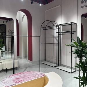 Custom Metal Heavy Duty Eco-Friendly Clothing <b>Display</b> Rack | <b>Wall</b>-<b>Mounted</b> & Island Retail Hanger Fixtures - Product Image 3