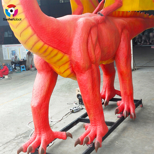 Dragon occidental rouge personnalisé de grande taille modèle de ptérosaure animatronique parc de dinosaures volants pour enfants scènes d'aéroport d'affichage intérieur - Product Image 5