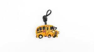 Leather Hand-Stitched Wax Thread Bus Pendant <b>Accessory</b> - Product Image 4
