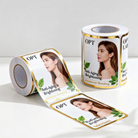 Rouleau d'étiquettes personnalisées pour flacons de lotion, impression BOPP argentée, étiquettes imperméables pour produits cosmétiques et soins de la peau, emballage de marque supérieure PT