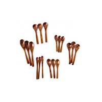 Petite cuillère en bois personnalisée en gros pour soupe à la crème glacée yaourt pour technique de polissage de fête