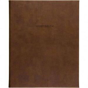 Large Leather <b>Lined</b> Journal <b>Notebook</b> Hardcover 8X10inch 256 Ruled Ivory Pages Gilded Ribbon Bookmark Lay Flat - Product Image 2