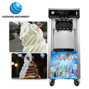 Wholesale Price Portable Ice Cream Machine Commercial 3 Flavor Soft Serve Ice Cream Maker Machine Colorful bql Ice Cream Machine