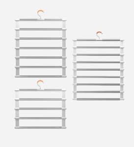 Porte-pantalons en gros à 4/6/8 niveaux, organisateur de placard pour pantalons, en acier inoxydable - Product Image 1