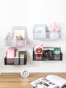 בית חדר אמבטיה מטבח ארונות ארגון אחסון ארגון תיל מתכת אחסון המארגן סל סט קיר - Product Image 3