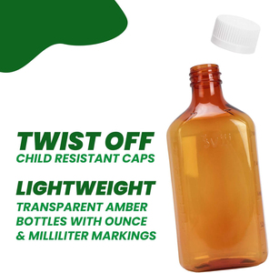 Botellas de PET Ámbar de 500 ml para Medicamentos Líquidos, Redondas, con Etiquetas y Tapón de Rosca, Certificadas ISO9001/13485 - Product Image 2