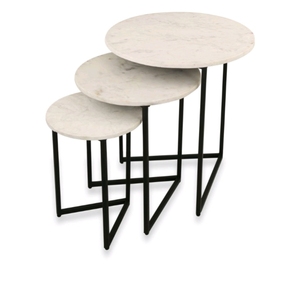 Table basse moderne en marbre avec pieds géométriques en laiton pour salon, salle à manger, cuisine, chambre à coucher - Product Image 1