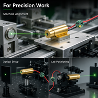 Module laser vert ZhonNa 520nm à tête en cuivre 2.3-5V, outil de visée de positionnement de précision, accessoire d'instrument pour les tâches d'alignement