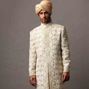 Latest-Elegant & Beautiful-Embroidery on Sherwani with <b>Pant</b> for INDIAN & PAKISTAN MEN Party & WEDDING Dress=2020 - Product Image 1
