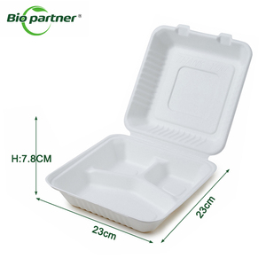 Natürliche Zuckerrohr-Bagasse Einweg-Lebensmittelbehälter <span class=keywords><strong>Box</strong></span> für Sushi, Hamburger, Nudeln zum Mitnehmen Kompostierbar und Anpassbar - Product Image 3