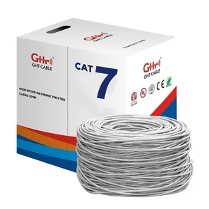 كابل شبكة GHT 10Gbps Cat7 كابل شبكة Cat 8 S/FTP 305m BC من النحاس النقي كابل شبكة شبكة Cat 7 CM