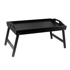 접이식 다리가있는 대나무 침대 트레이 테이블 접이식 서빙 휴대용 노트북 트레이 간식 아침 식사 트레이 침대 테이블 드로잉 테이블 - Product Image 4