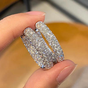 Aros de Plata Ley 925, Diseño Arquitectónico, Estructura con Acabado Cepillado, Hipoalergénicos, Venta al por Mayor - Product Image 1