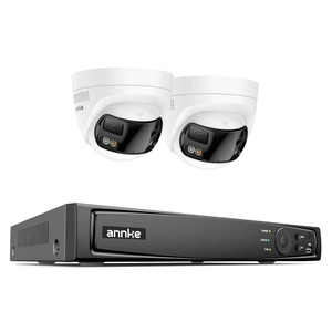<span class=keywords><strong>ANNKE</strong></span> 8CH 12MP H.265 + PoE NVR 2pcs 4K PoE IP Dual Lens Smart Dual Light Panoramic Turret Camera Security <span class=keywords><strong>Surveillance</strong></span> System - Product Image 1
