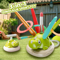 Juguete Deportivo de Dinosaurio 3 en 1, Juguetes Deportivos de Plástico para Niños, Juego Interior y Exterior, Juguetes Musicales con Movimiento
