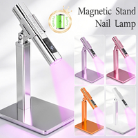 Lampe à ongles UV LED magnétique rechargeable 300 mAh avec affichage numérique, séchage rapide, portable, pour la maison et le salon, outil de manucure, 5 couleurs